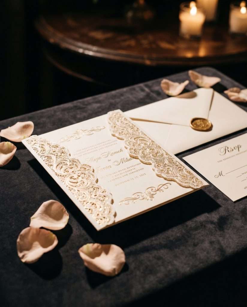 Recordatorios de grado en MDF y acrílico grabados a láser, un mug con foto de graduada y tarjetas de invitación sobre la mesa del taller en el Centro de Medellín