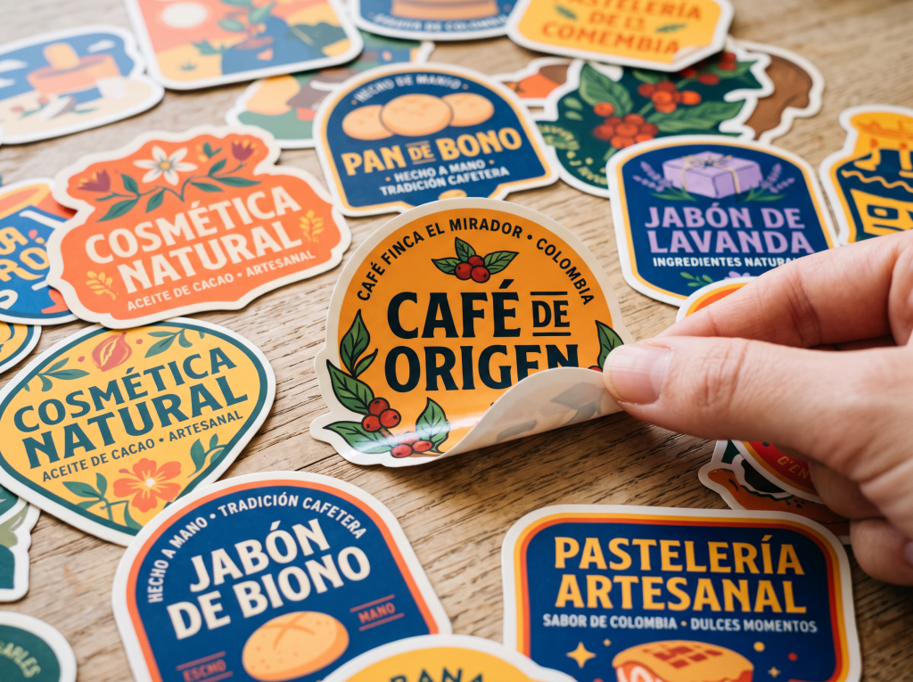Stickers troquelados 9×5 con tu marca